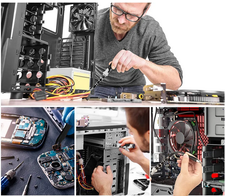 Narzędzia śrubokręty precyzyjne wkrętak bity torx do elektroniki 115 el SILVER