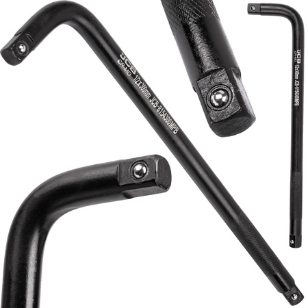 Pokrętło udarowe klucz fajkowy typu L przedłużka do kół 1/2" 300 mm JCB