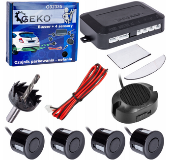 Czujniki 4x czujnik parkowania cofania parktronic buzzer GEKO