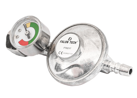 Reduktor gazowy do butli 11kg z manometrem wskaźnik gaz propan butan FALON-TECH