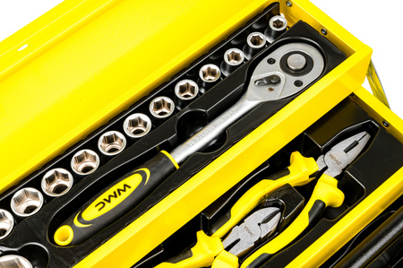 Zestaw narzędziowy 60 elementów + metalowa skrzynka WMC