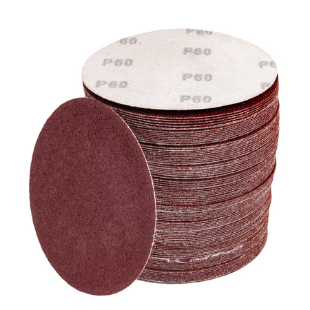 Papier ścierny na rzep krążek dysk 125mm P60 100szt SILVER