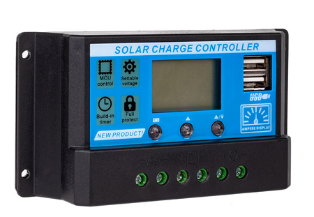 Regulator napięcia paneli ładowania solarnych PWM 12V/24V 10A LCD VOLT POLSKA