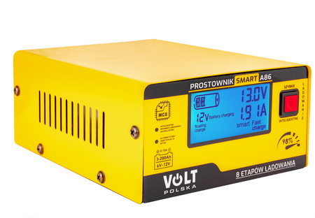 Prostownik ładowarka do akumulatora LCD 6/12V 15A SMART A86 VOLT POLSKA