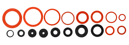 Zestaw uszczelek podkładki do instalacji sanitarnych kranu rur 144 szt FALON-TECH