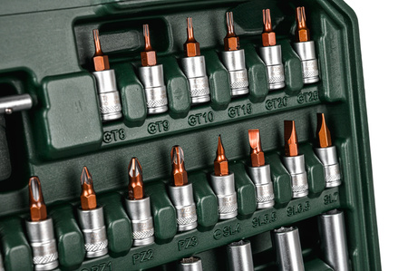 Zestaw narzędziowy warsztatowy klucze nasadowe nasadki płaskie torx 216 el ROCKFORCE