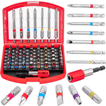 Zestaw Bitów 56 el. 1/4" - 25mm, 75mm Bity Torx Imbus FALON-TECH