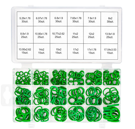 Oringi gumki uszczelki gumowe do klimatyzacji 420 sztuk FALON-TECH
