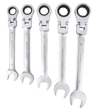 Klucze Płasko Oczkowe z Grzechotką Łamaną 8-32mm 13el FALON-TECH