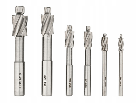Pogłębiacze kobaltowe wiertła frezy z pilotem M3-M10 wiertło do metalu 6szt FALON-TECH