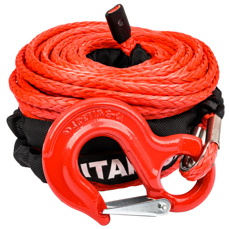 Lina syntetyczna syntetyk do wyciągarki wciągarki hak kausza 12mm 24m 4X4 off road TITANIUM WINCH