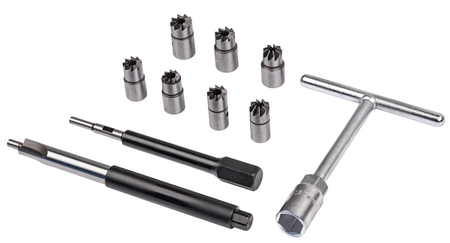 Frezy do gniazd wtryskiwaczy 15-17-19 mm 7 elementów SILVER