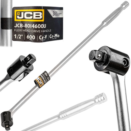 Pokrętło przegubowe obrotowe rękojeść z przegubem klucz do kół 1/2" 600mm JCB
