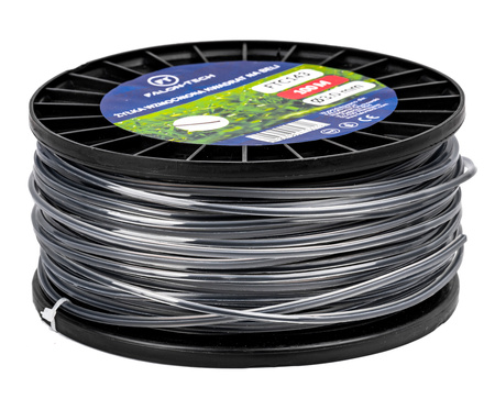 Żyłka tnąca do kosy i podkaszarki wzmocniona drutem 3,0mm 100m