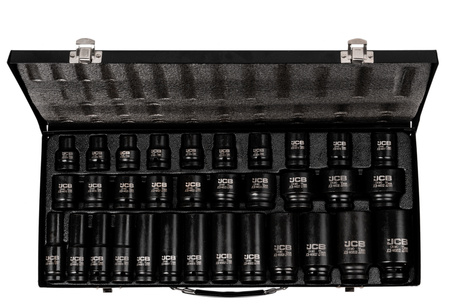 Zestaw nasadki udarowe głębokie do klucz pneumatyczny 1/2" 33el 8-32mm JCB