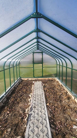 Szklarnia ogrodowa poliwęglan premium plus 300x400 12m2 kolor zielony PTF