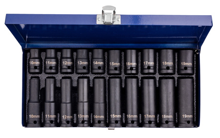 Klucz udarowy pneumatyczny kompozytowy 1/2" 1850Nm BJC +Nasadki 10-19mm 20szt.