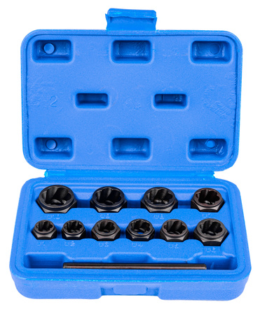 Nasadki do zniszczonych ZERWANYCH śrub 11 elementów FALON-TECH