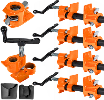 Zestaw 4x ścisk stolarski rurowy bezkońcowy 3/4" zacisk na rurę FALON-TECH