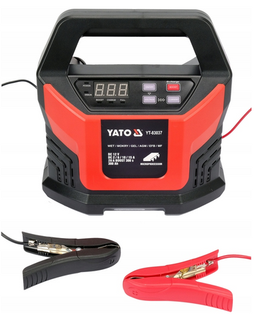 Prostownik samochodowy klemy booster 15A 12V 300Ah YT-83037 YATO