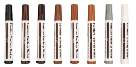 Zestaw naprawczy do drewna (mebli, paneli podłogowych, przedmiotów drewnianych) - markery + wosk - 17el FALON-TECH