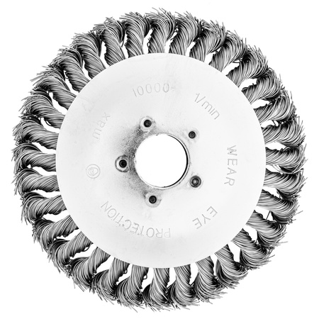 Szczotka druciana tarczowa skręcana do usuwania zarośli 200mm