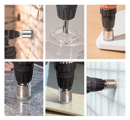 Otwornice diamentowe do gresu płytek szkła 6-70mm FALON-TECH