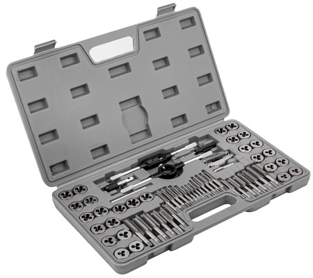 Zestaw narzynki gwintowniki kalibrowniki 60 sztuk