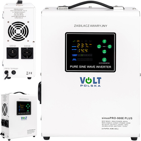 Przetwornica UPS Awaryjne Zasilanie Pieca CO SINUSPRO-900E PLUS(12V/230V/900W) VOLT POLSKA