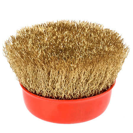 Szczotka druciana doczołowa drut mosiądz M14 75 mm FALON-TECH