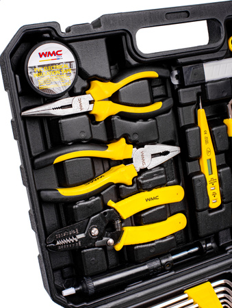 Zestaw narzędziowy dla elektryka klucze miernik prądu 34el. WMC