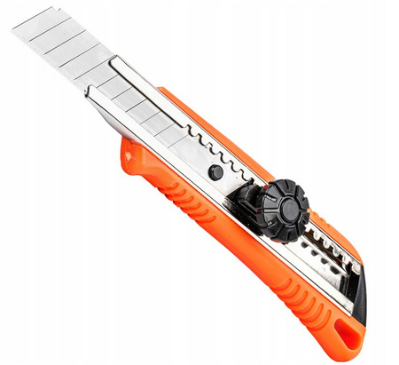 Nóż metalowy uniwersalny 18 mm do tapet wykładzin blokada ostrza FALON-TECH