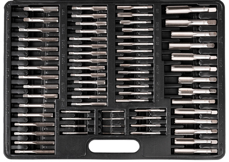 Zestaw narzynki gwintowniki kalibrowniki metryczne 110 szt M2-M18 walizka SCHEPPACH