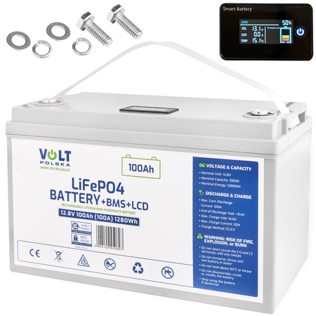 Akumulator LiFePo4 100Ah 100A 12V BMS VOLT POLSKA