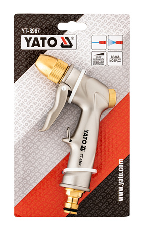 Zraszacz pistoletowy ogrodowy do podlewania mosiądz YATO