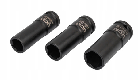 Klucz pneumatyczny udarowy do kół 1/2" BJC + nasadki do felg 17 19 21mm JCB