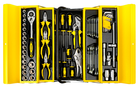 Zestaw narzędziowy 60 elementów + metalowa skrzynka WMC