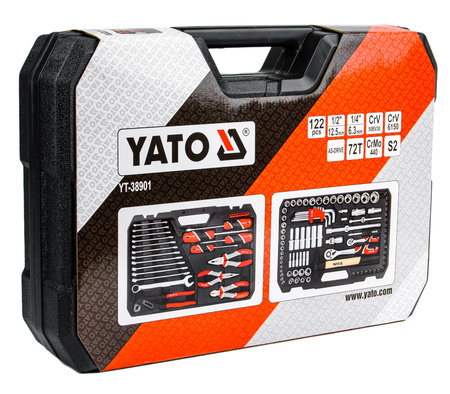 Zestaw narzędziowy XXL 122el klucze YT-38901 YATO