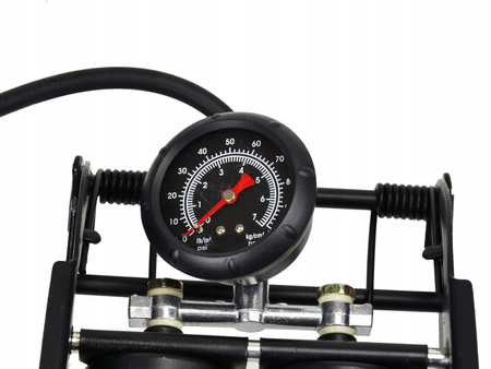 Pompka nożna dwutłokowa z manometrem GEKO