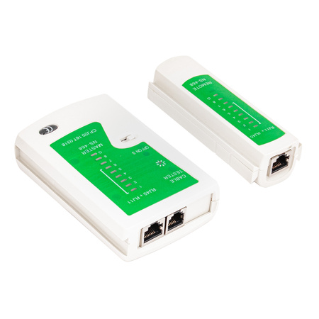 Zestaw narzędzia sieciowe RJ45 tester kabli ściągacz wtyk zaciskarka 19el GEKO