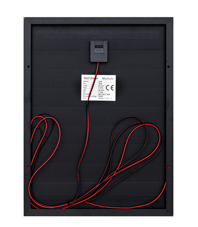 Zestaw solarny fotowoltaiczny 20W 12V BLACK (Panel solarny 20W, Regulator napięcia 10A) VOLT POLSKA