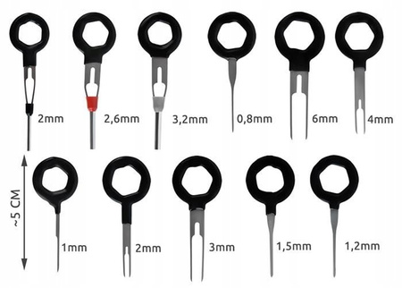 Klucze do demontażu PINów wyjmaki zestaw 11 szt. FALON-TECH