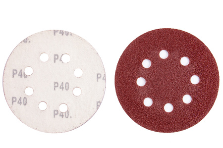 Papier ścierny na rzep krążek dysk z dziurami 125mm P40 100szt SILVER