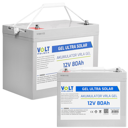 Akumulator żelowy głębokiego rozładowania 12V 80Ah V-PRO VOLT POLSKA