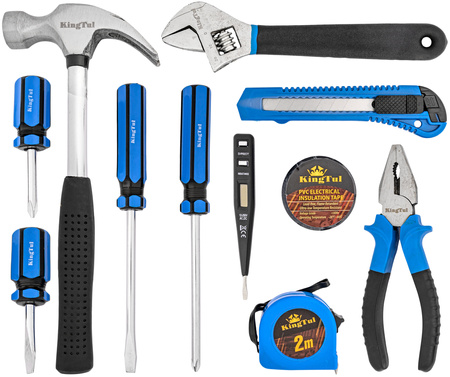 Zestaw narzędziowy 12 el w praktycznej walizce KINGTUL