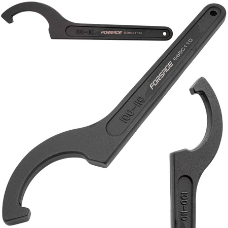 Klucz hakowy z noskiem do nakrętek 100-110 mm FORSAGE