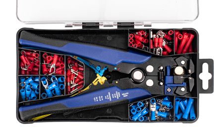 Wielofunkcyjny ściągacz izolacji przewodów kabli 0.2-6mm zaciskarka +260 el FALON-TECH