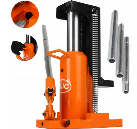 Podnośnik hydrauliczny maszynowy lewarek słupkowy kolejowy mocny 20T TIR BJC