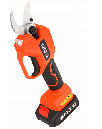 Sekator akumulatorowy kowadełkowy nożyce ogrodowe elektryczne 30mm 2Ah YATO