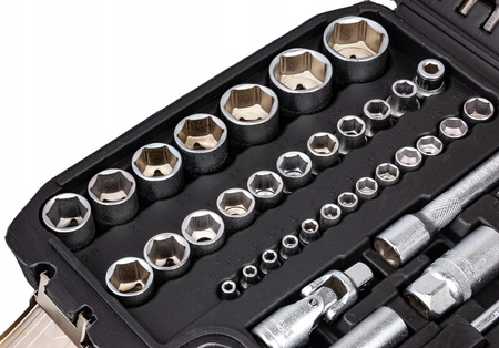 Zestaw klucze nasadowe 108szt. + płasko-oczkowe 12szt. 6-22mm + BITY 40el.